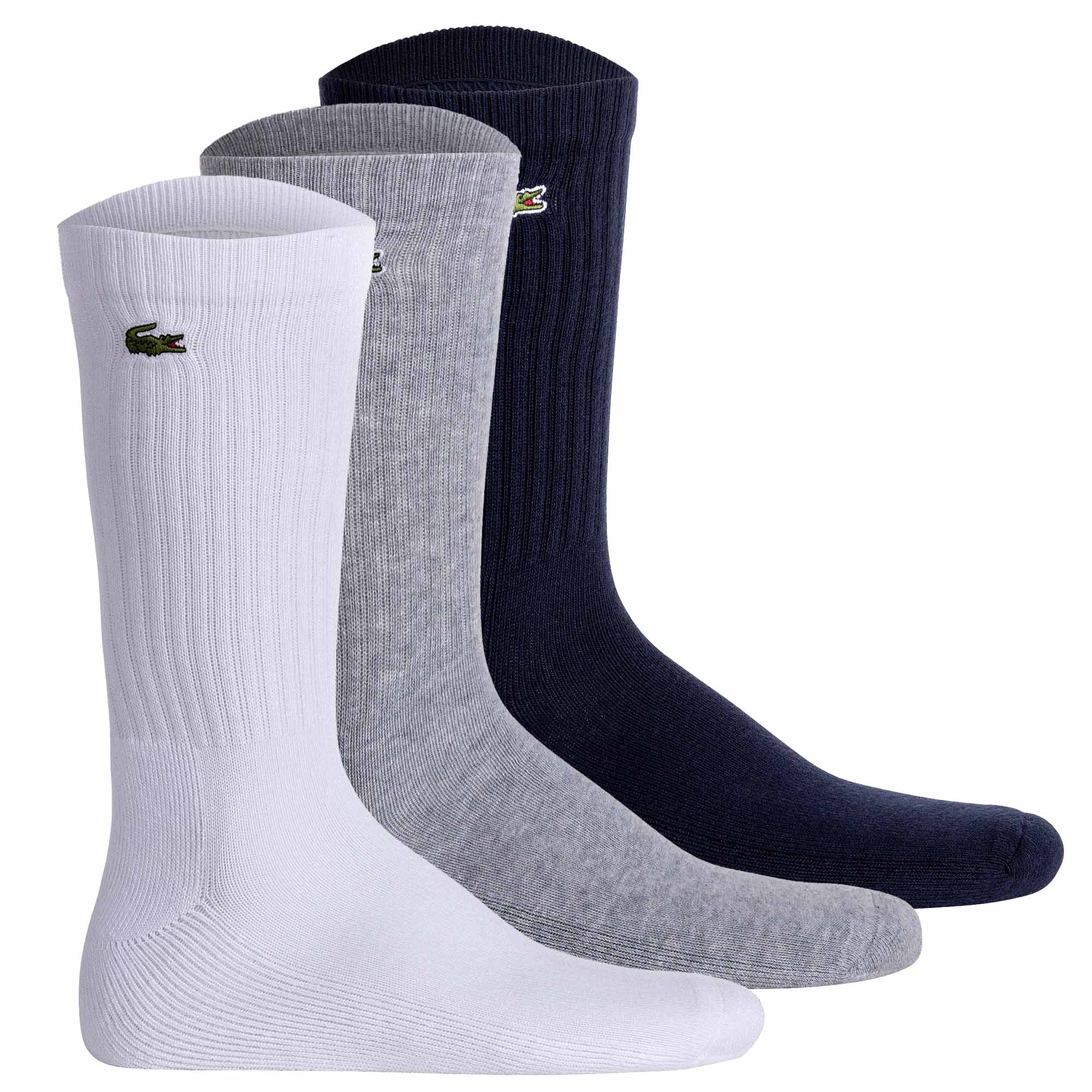 LACOSTE Unisex Socken, 3er Pack - Tennissocken, Baumwollmischung, einfarbig