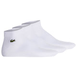 LACOSTE Unisex Sneakersocken, 3er Pack - Baumwollmischung, einfarbig, Logo