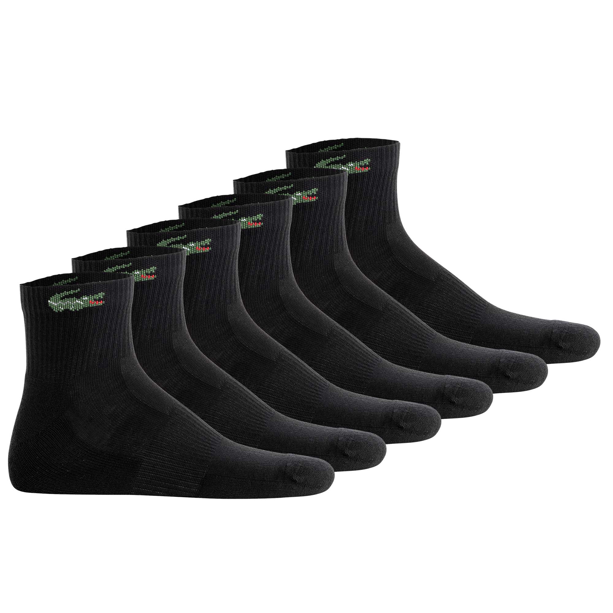 LACOSTE Unisex Sneaker Socks, 6-pack – Mid-length, Sports Socks