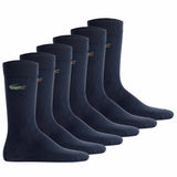 LACOSTE Unisex Socks, 6-pack – Long Cotton Blend Jersey Socks, Business Socks, Logo, Plain