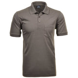 RAGMAN Herren Poloshirt - Oberteil, Softknit-Polo, Baumwollmischung, Brusttasche, Knopfleiste, kurz, einfarbig