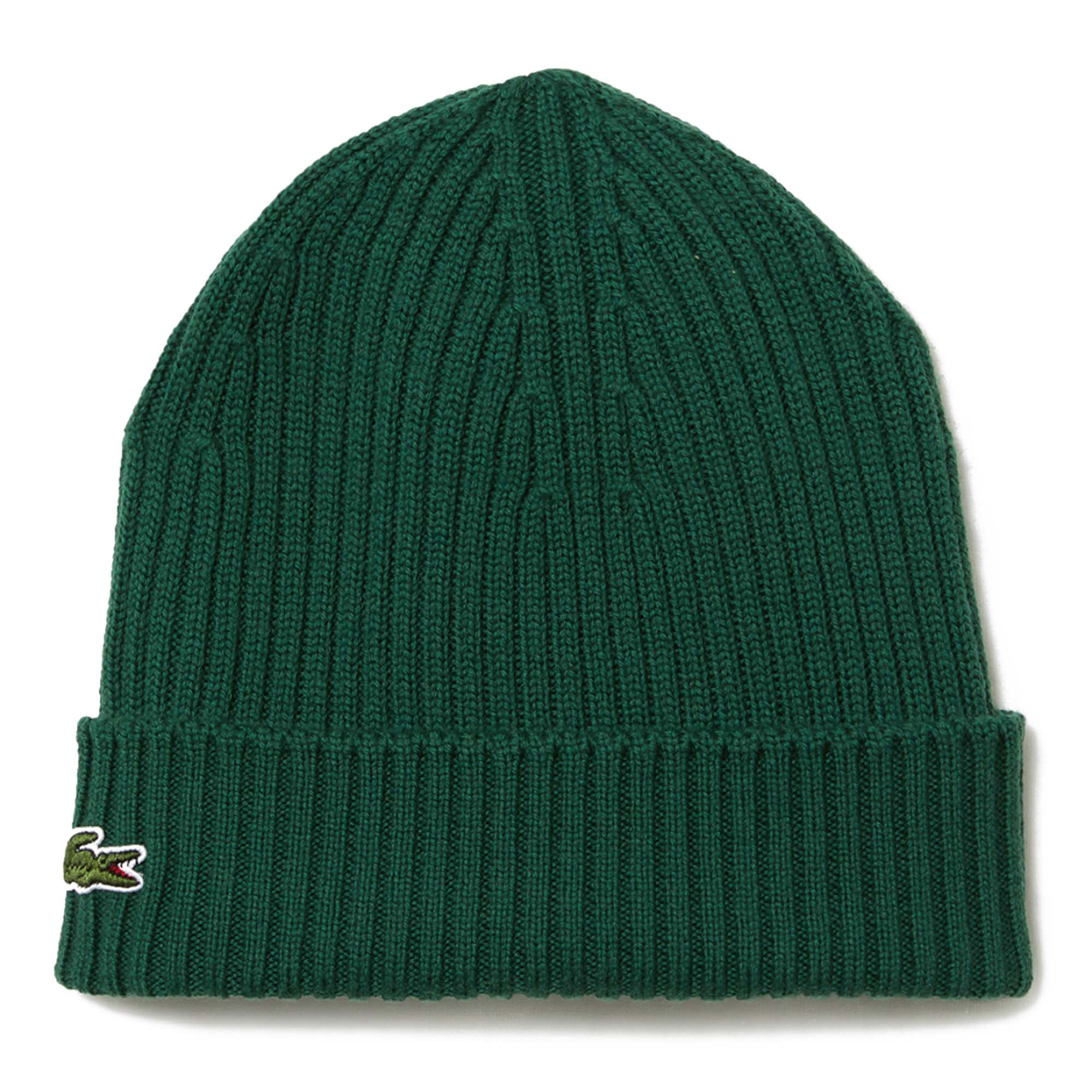 LACOSTE Unisex Mütze - Strickmütze, Beanie, Wolle, Logo-Patch, One Size