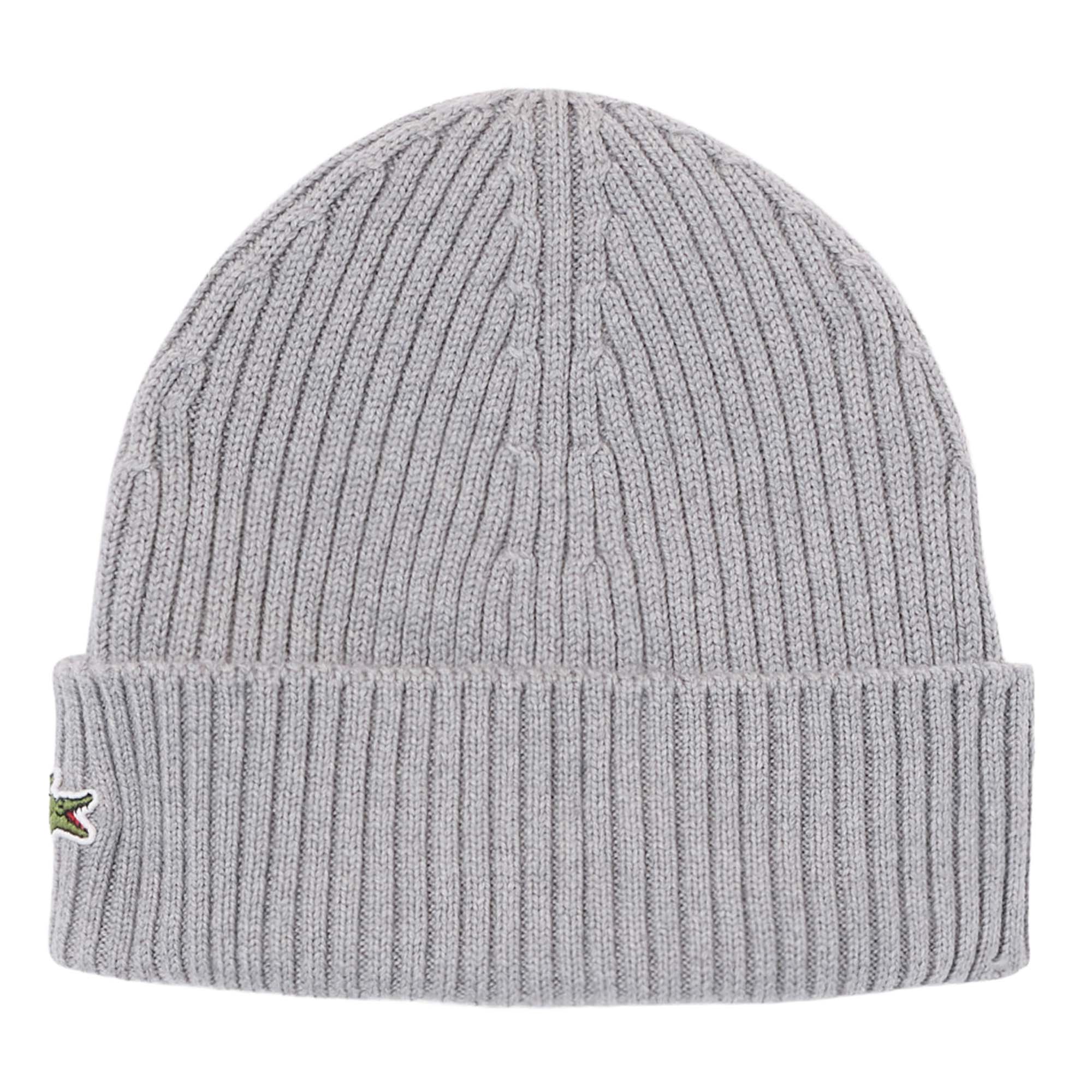 LACOSTE Unisex Mütze - Strickmütze, Beanie, Wolle, Logo-Patch, One Size
