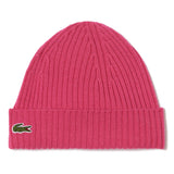 LACOSTE Unisex Beanie - Knitted Beanie, Wool, Logo Patch, One Size