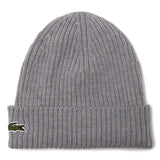 LACOSTE Unisex Beanie - Knitted Beanie, Wool, Logo Patch, One Size