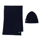 LACOSTE Men Scarf & Cap - Gift set, knitted cap, logo patch, one size