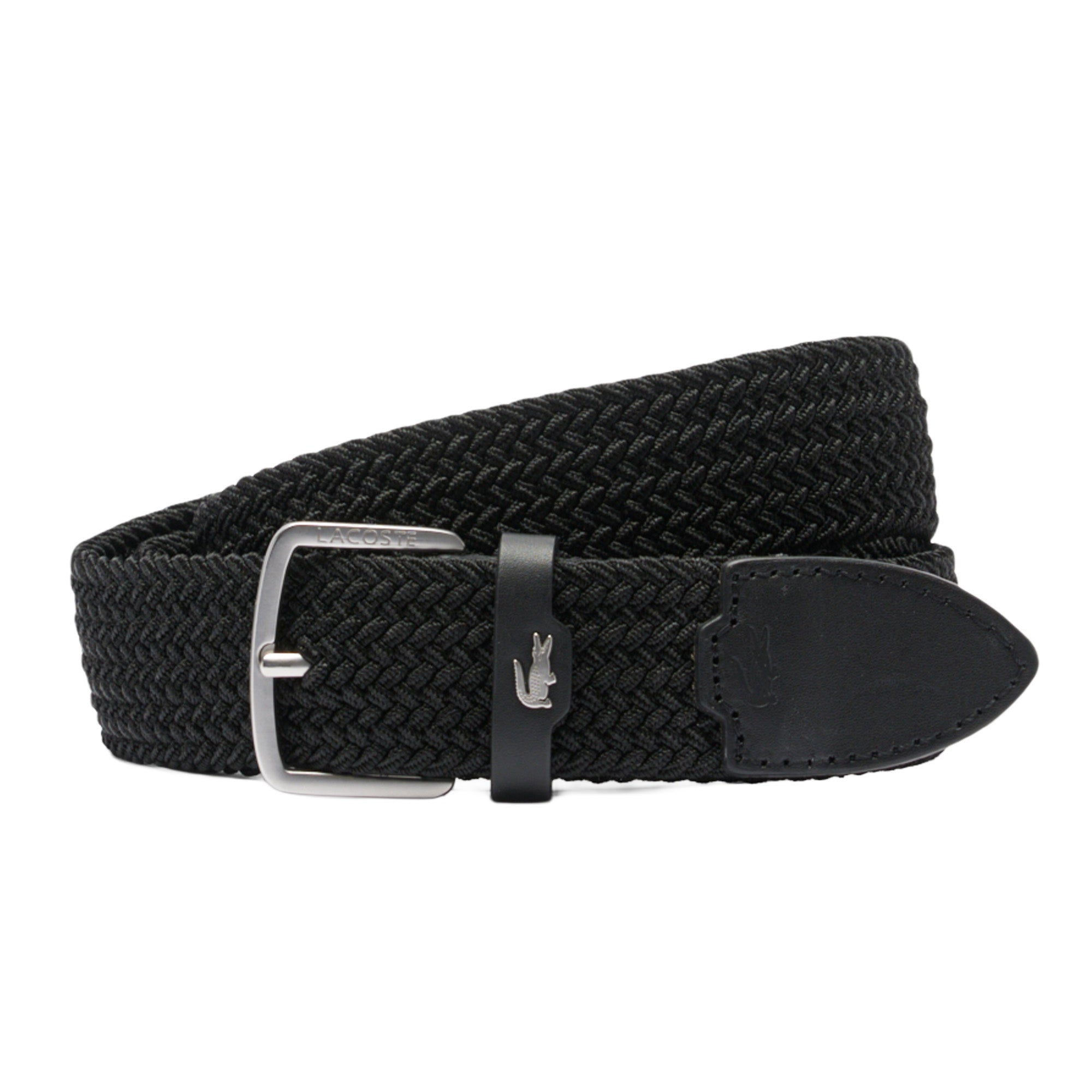LACOSTE Men’s Belt - 35 Stretch Woven Belt, Braided Belt, Metal Buckle, 35 mm