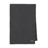 LACOSTE unisex scarf - logo, wool, single-coloured