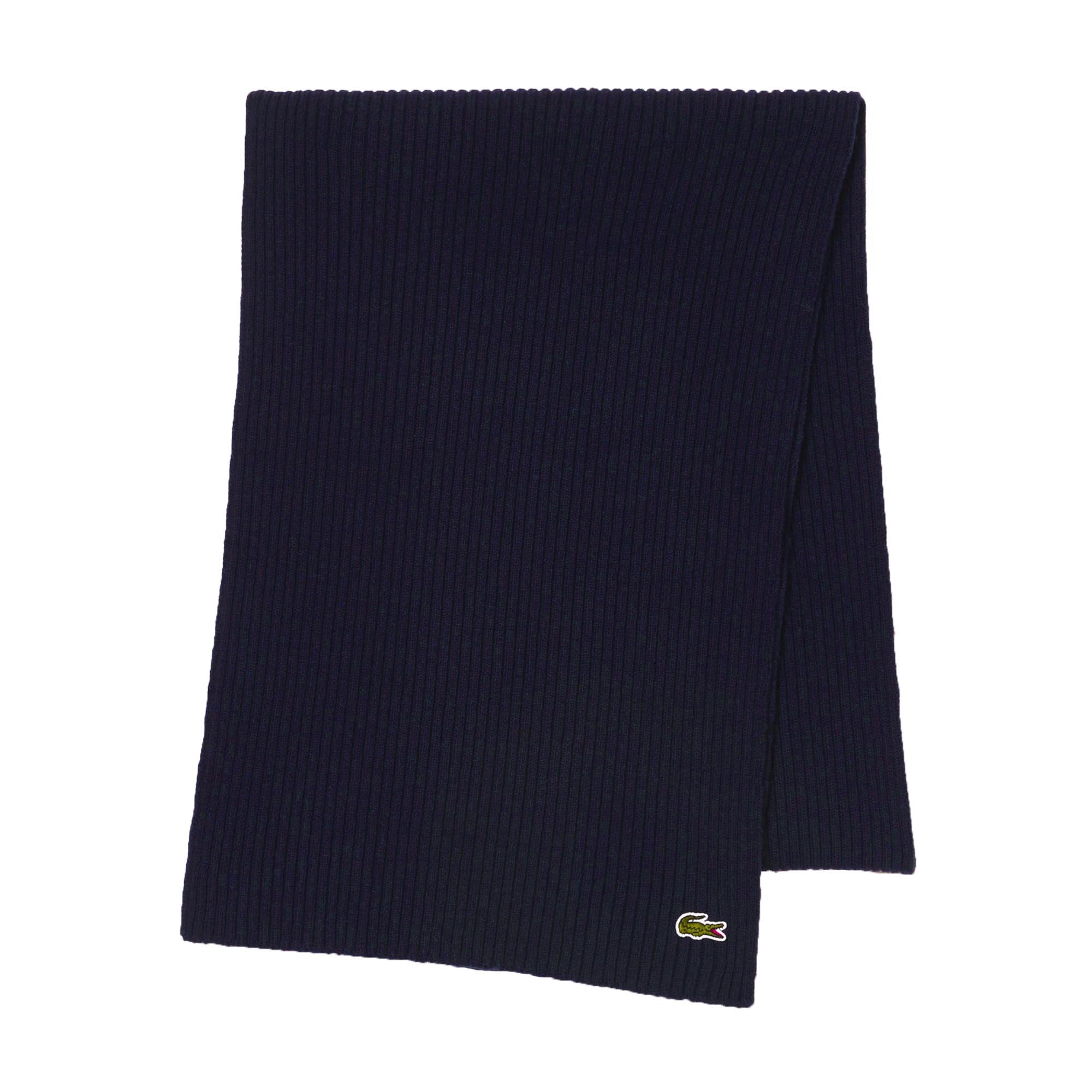 LACOSTE Unisex Schal -  Logo, Wolle, einfarbig