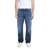 REPLAY Men's Jeans - INDIGO, Stretch Denim, Length 32, Straight Fit