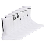 Real Madrid Unisex Socks, 7-Pack – Tennis Socks, Logo Lettering, Cotton Blend, Solid Color