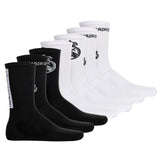 Real Madrid Unisex Socks, 7-Pack – Tennis Socks, Logo Lettering, Cotton Blend, Solid Color