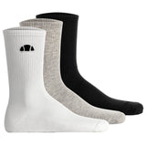 ellesse Unisex Socken, 3er Pack - ALACRE, Crew Socken, Logo, einfarbig
