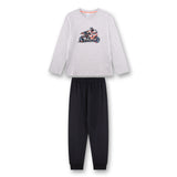 Sanetta Boys Pyjamas, long - Teens, motorcycle print, single jersey, cotton
