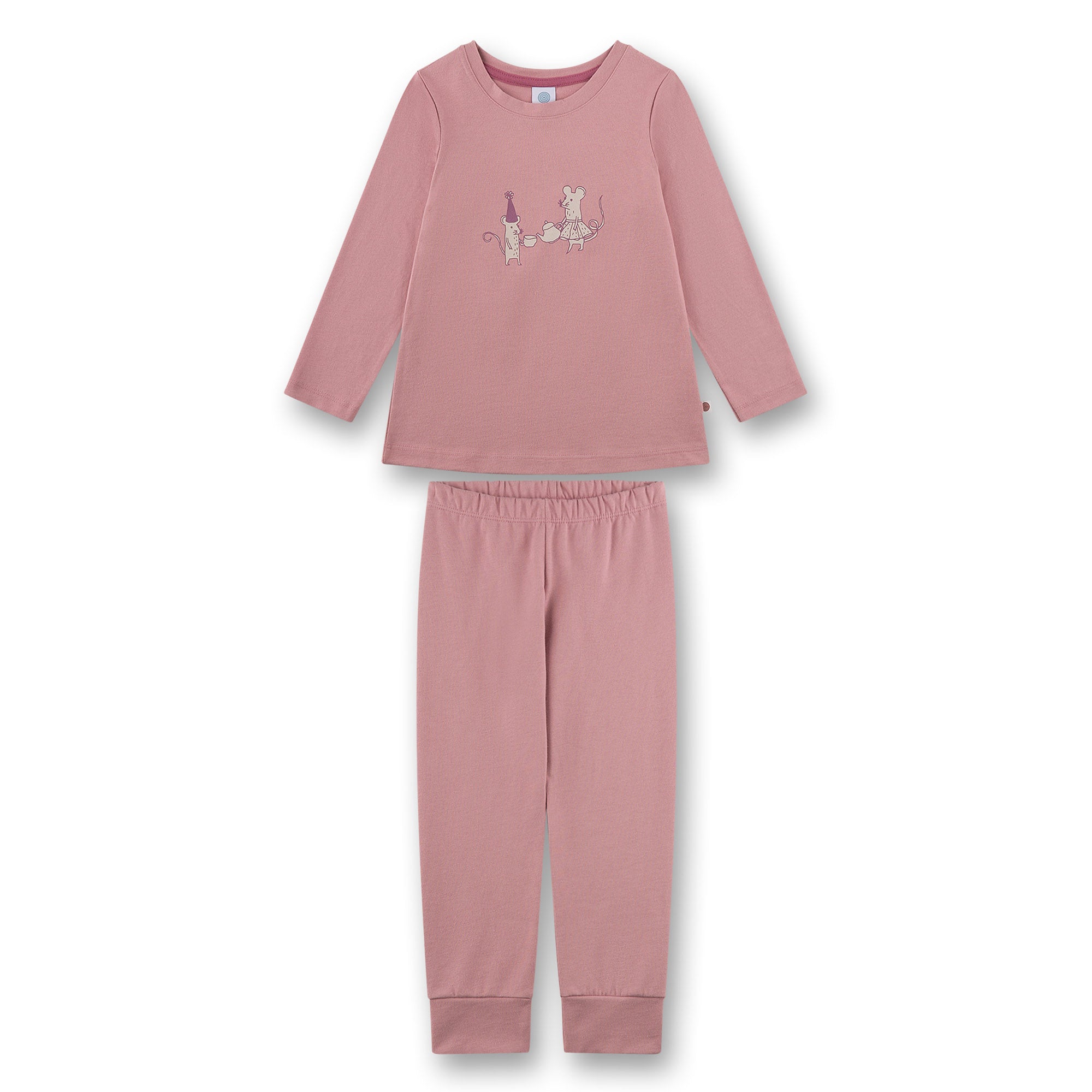 Sanetta girls pyjamas, long - Kids, mouse print, velour