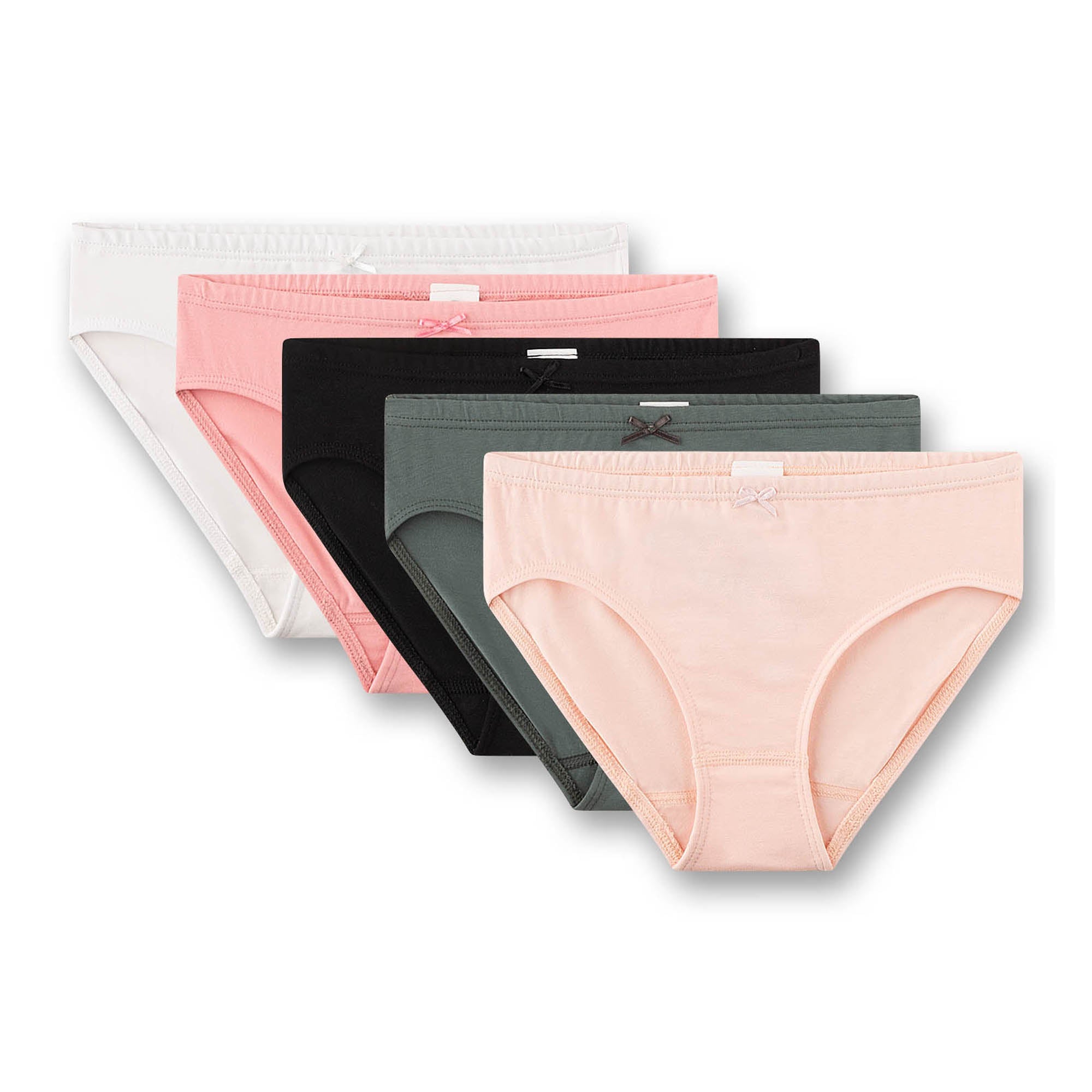 Sanetta Girls Rio Briefs, Pack of 5 – Teens, Single Jersey, Stretch Cotton
