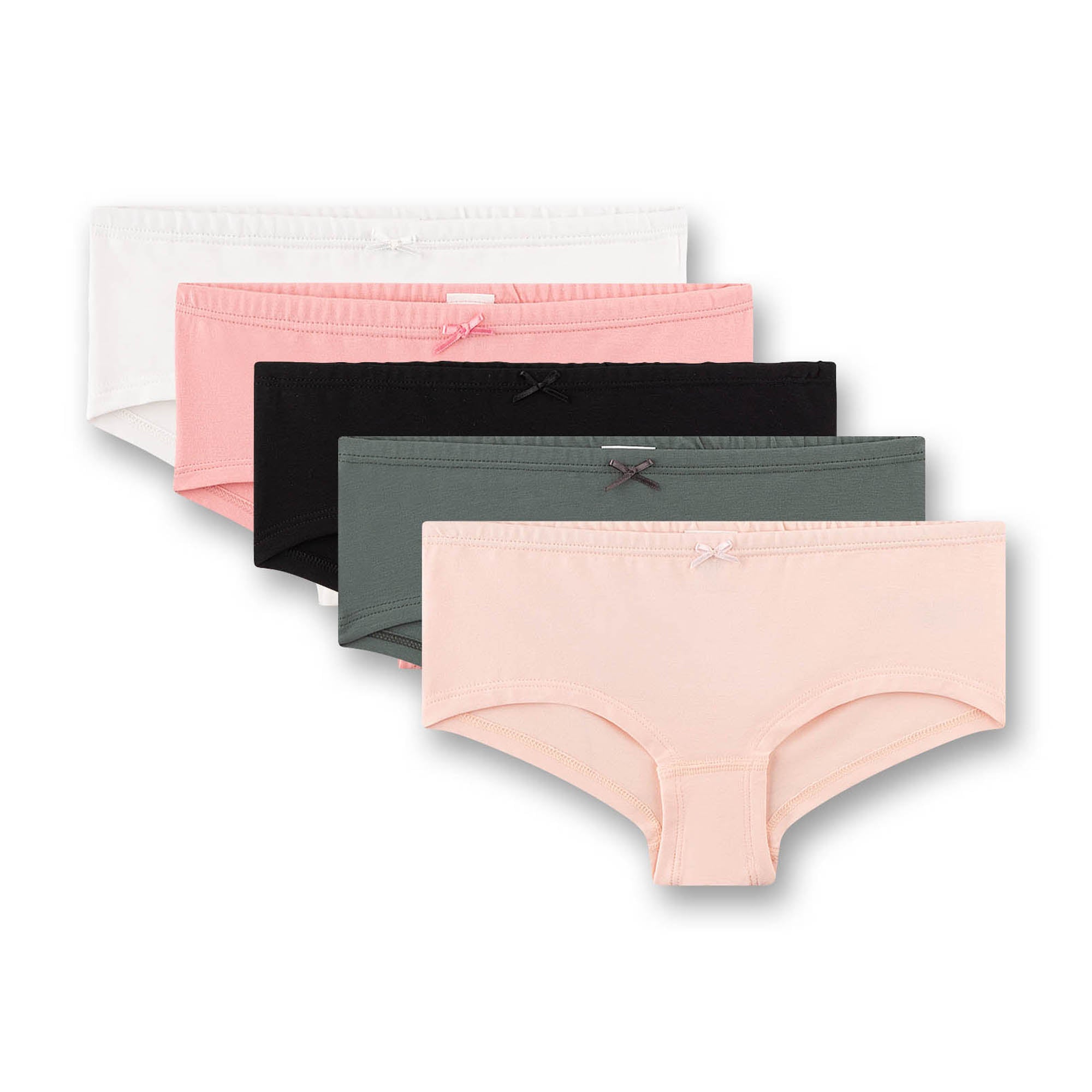 Sanetta Mädchen Hipster, 5er Pack - Teens, Cutbriefs, Single Jersey, Baumwoll-Stretch