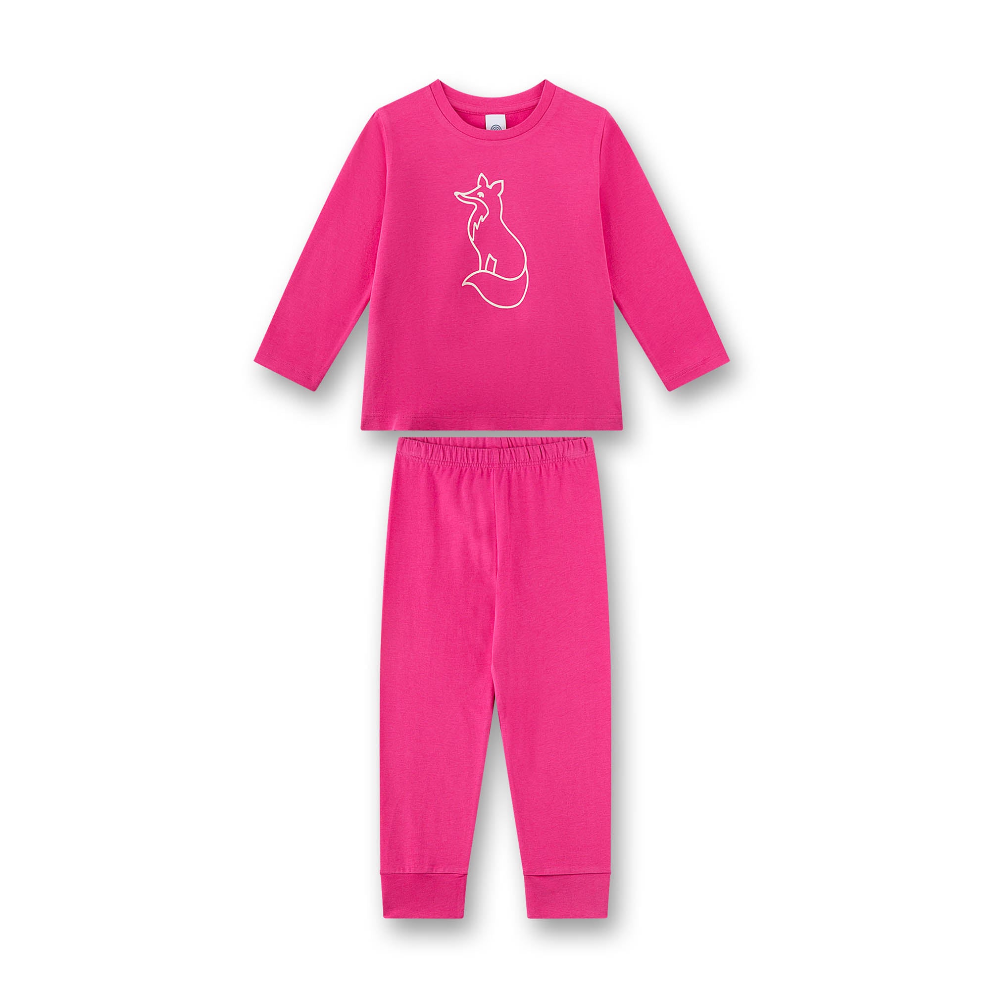 Sanetta Mädchen Schlafanzug, lang - Kids, Fuchs, Velour Single, Baumwolle