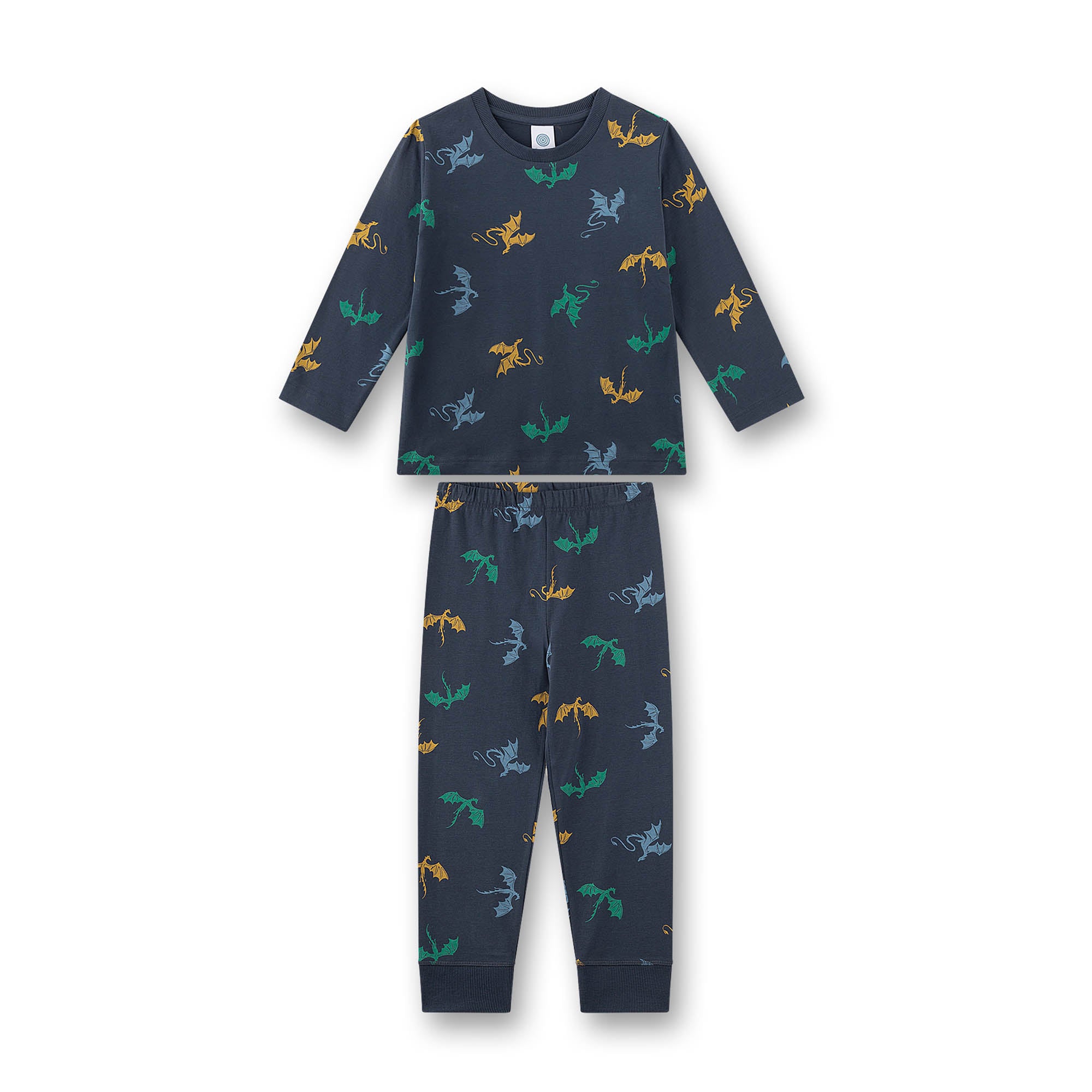 Sanetta Jungen Schlafanzug, lang - Kids, Drachen, Velours Single, Baumwolle
