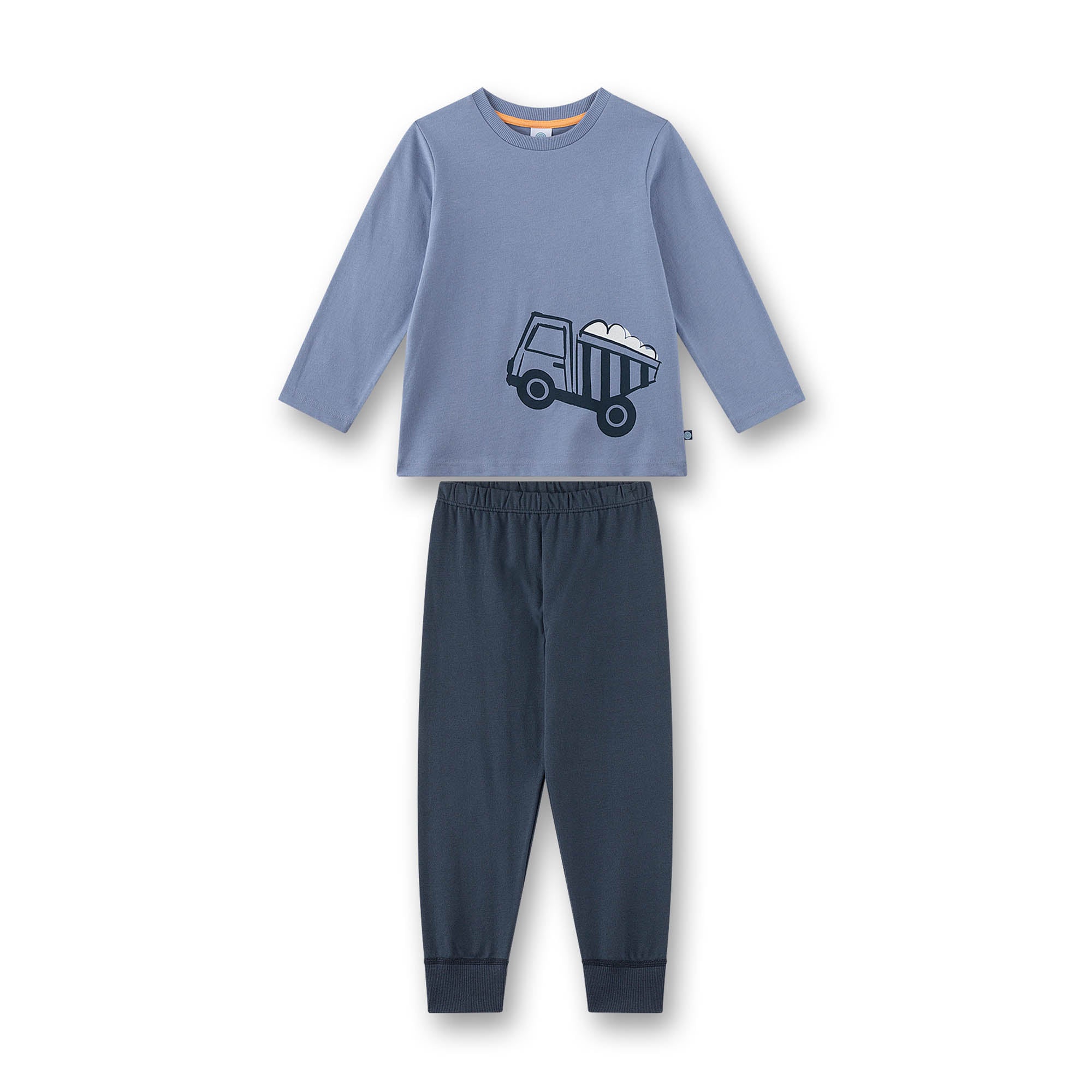 Sanetta Jungen Schlafanzug, lang - Kids, Bagger, Baustelle, Velour Single, Baumwolle
