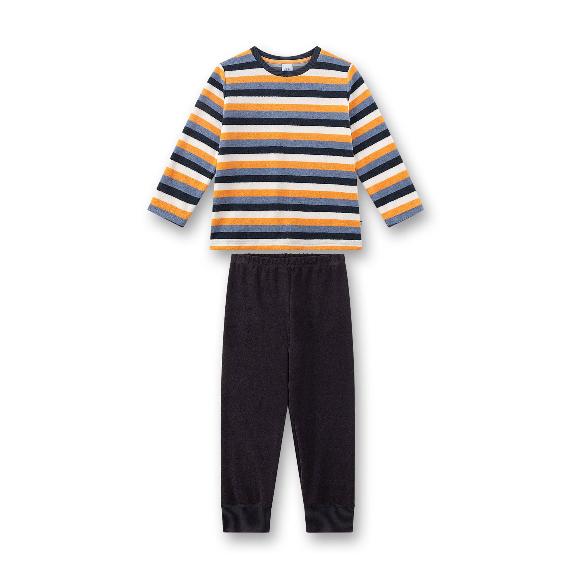 Sanetta Jungen Schlafanzug, lang - Kids, Streifen, Pyjama Set, Frottee