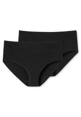 SCHIESSER Damen Slip 2er Pack - Midi-Slip, Cotton Stretch, uni