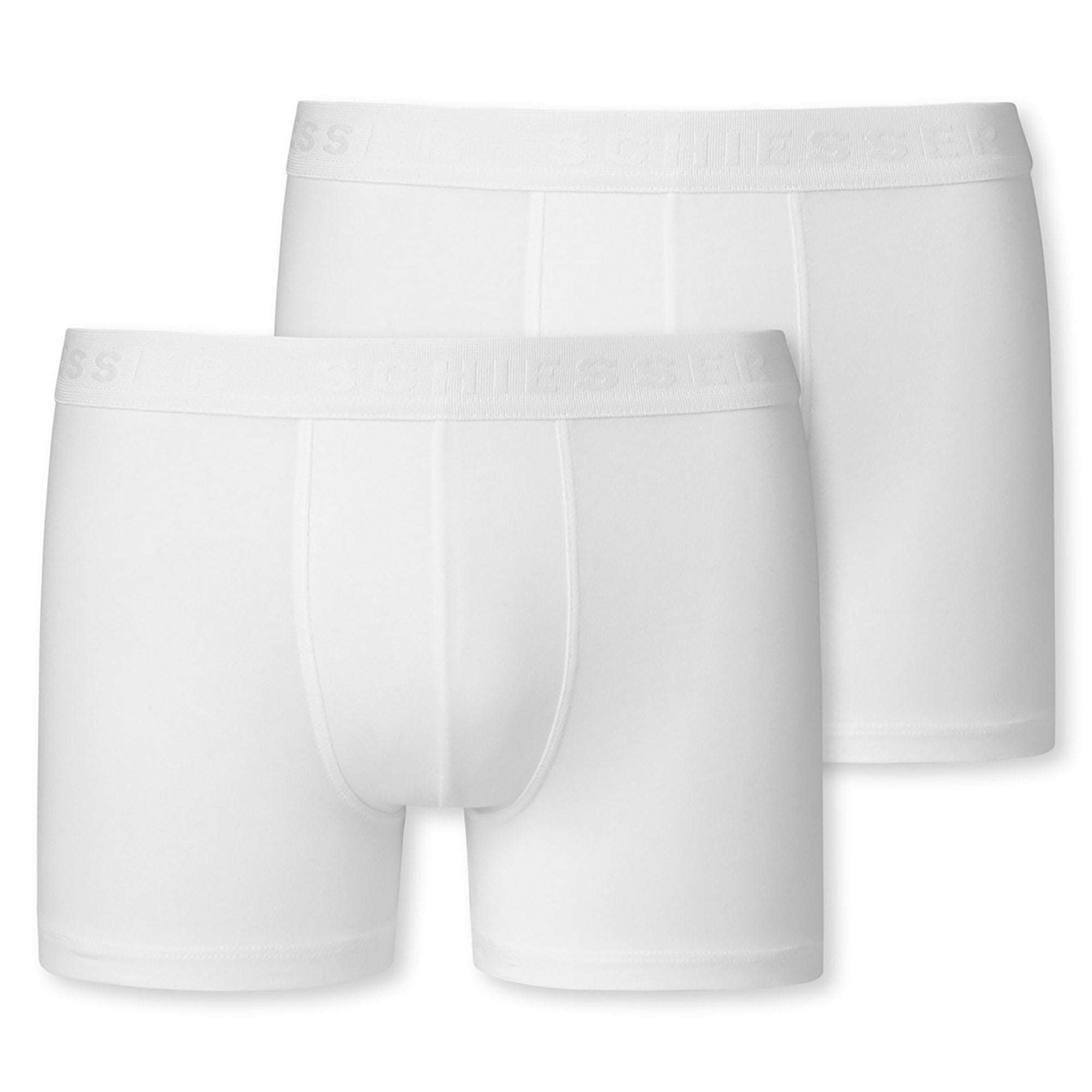 SCHIESSER Jungen Shorts 2er Pack - Serie 95/5, einfarbig, Organic Cotton