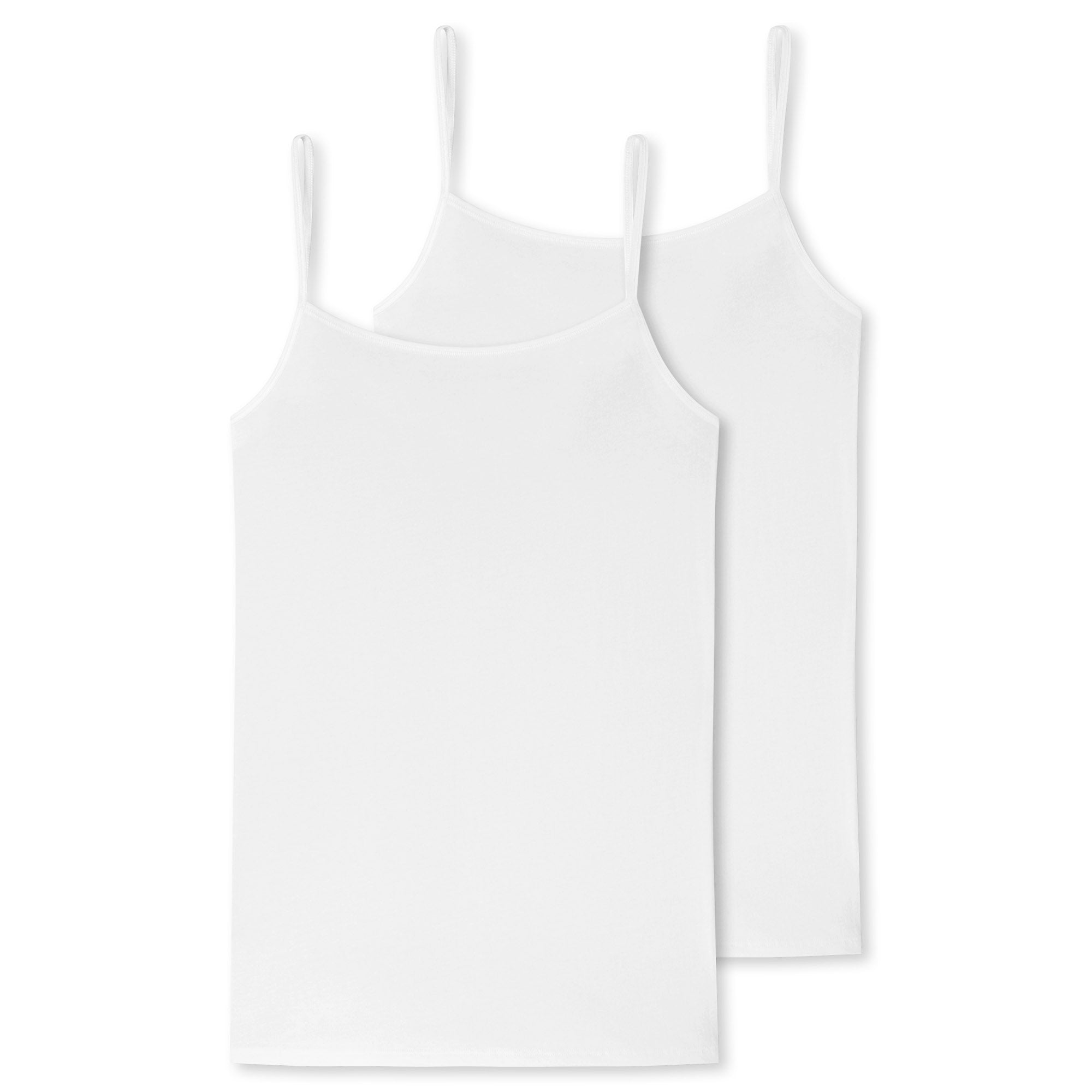 SCHIESSER Damen Spaghettitop, 2er Pack - Single Jersey, Serie 95/5, uni