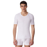 SCHIESSER Herren 1/2 Arm T-Shirt 2er Pack - Jacke, Unterhemd, Cotton Essentials, Feinripp