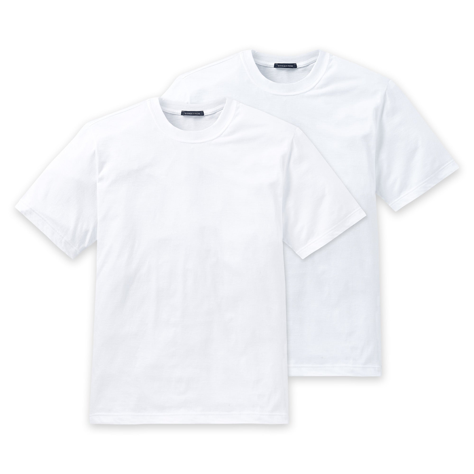 SCHIESSER Herren American T-Shirt 2er Pack - 1/2 Arm, Unterhemd, Rundhals