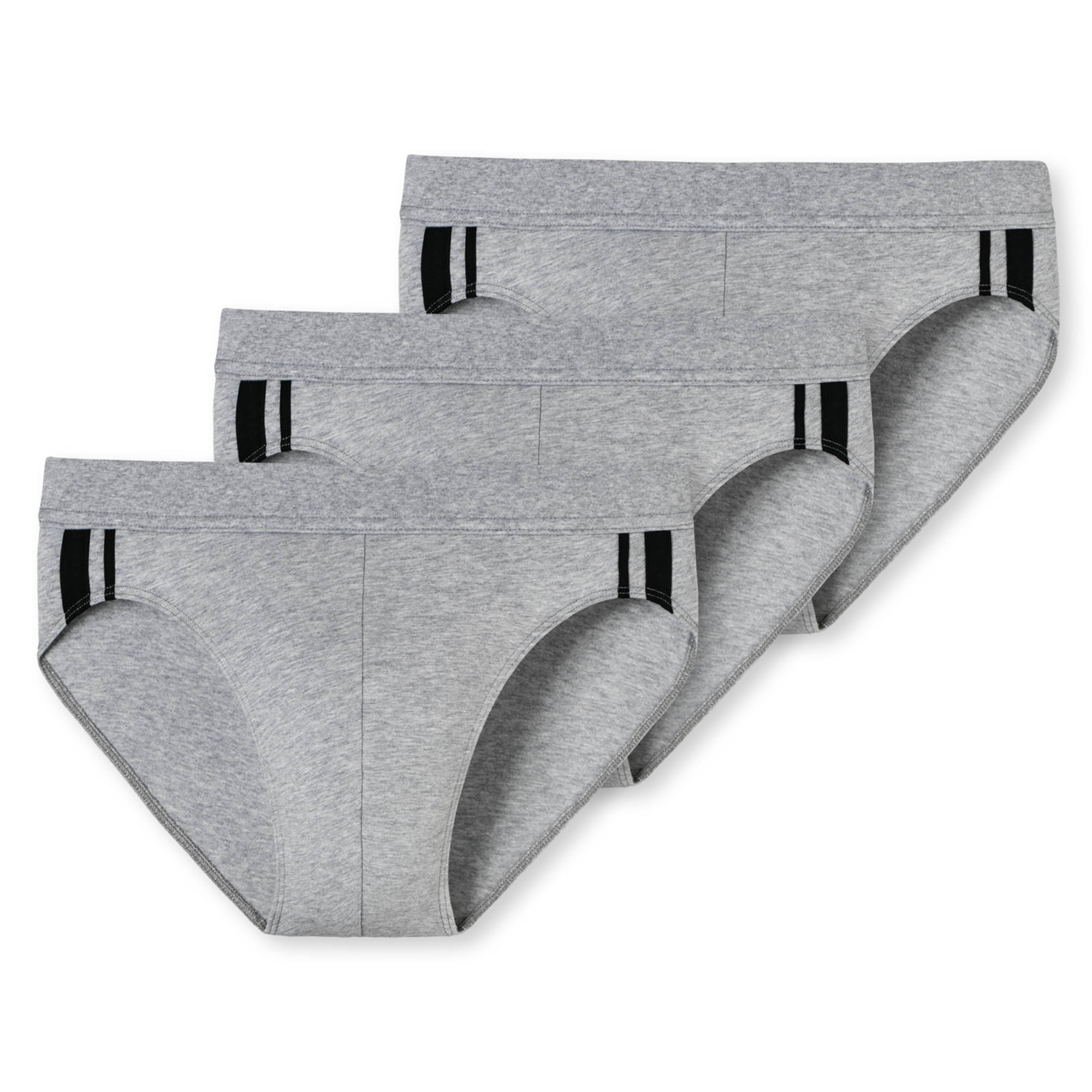SCHIESSER Herren Slip 3er Pack - Rio Slip 95/5, Cotton Stretch, Seitenstreifen