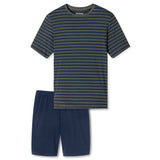 SCHIESSER men's pajamas, short - Casual Essentials, round neck, cotton