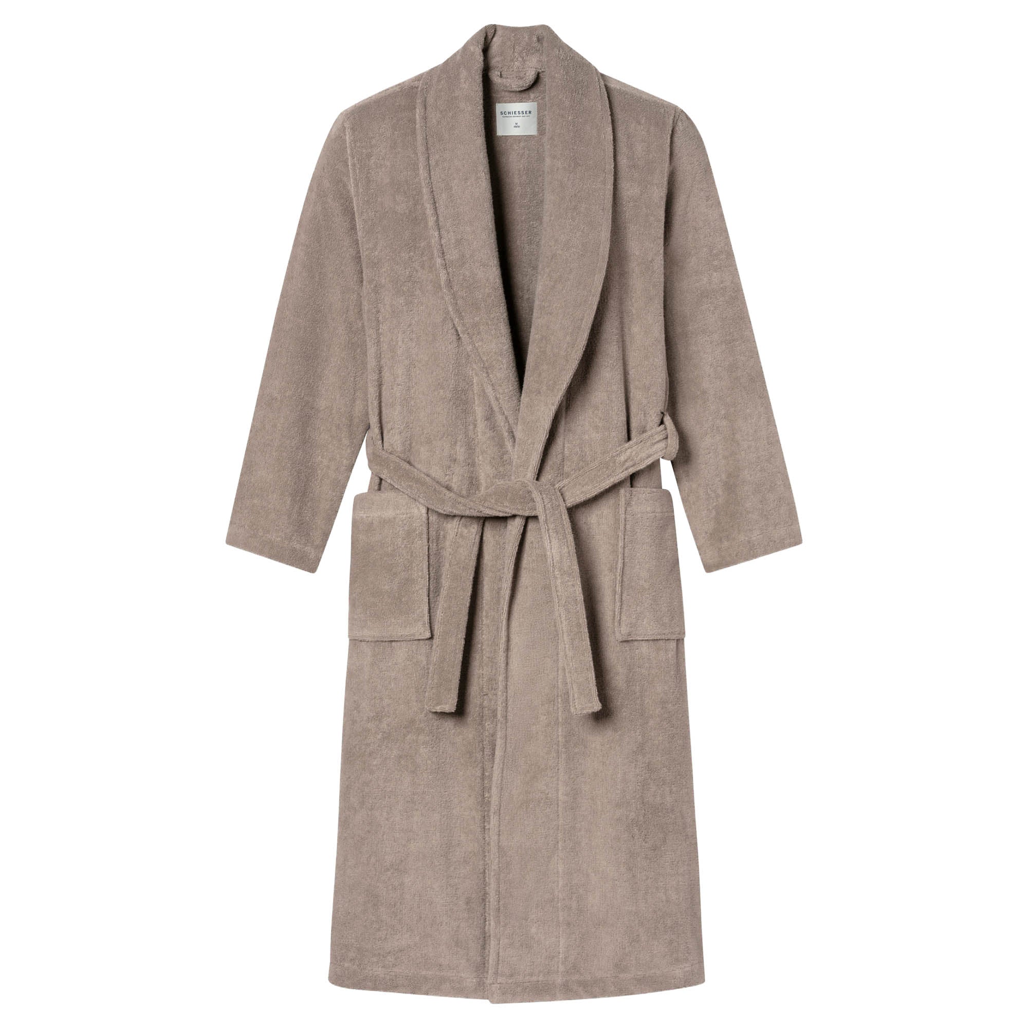 SCHIESSER Men Bathrobe – Terry, Cotton, Plain