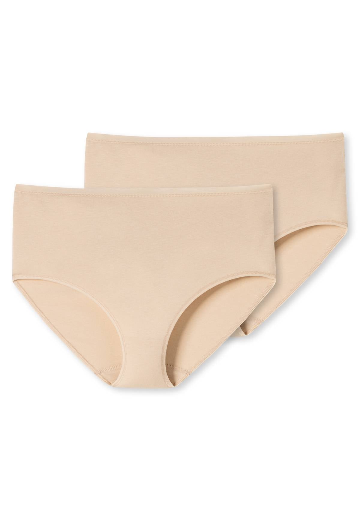 SCHIESSER Women Briefs 2-Pack - Midi Slip, Cotton Stretch, plain