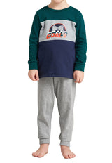 SCHIESSER Boys Pajama Set 2-Pcs, long  - Football, Children, Organic Cotton