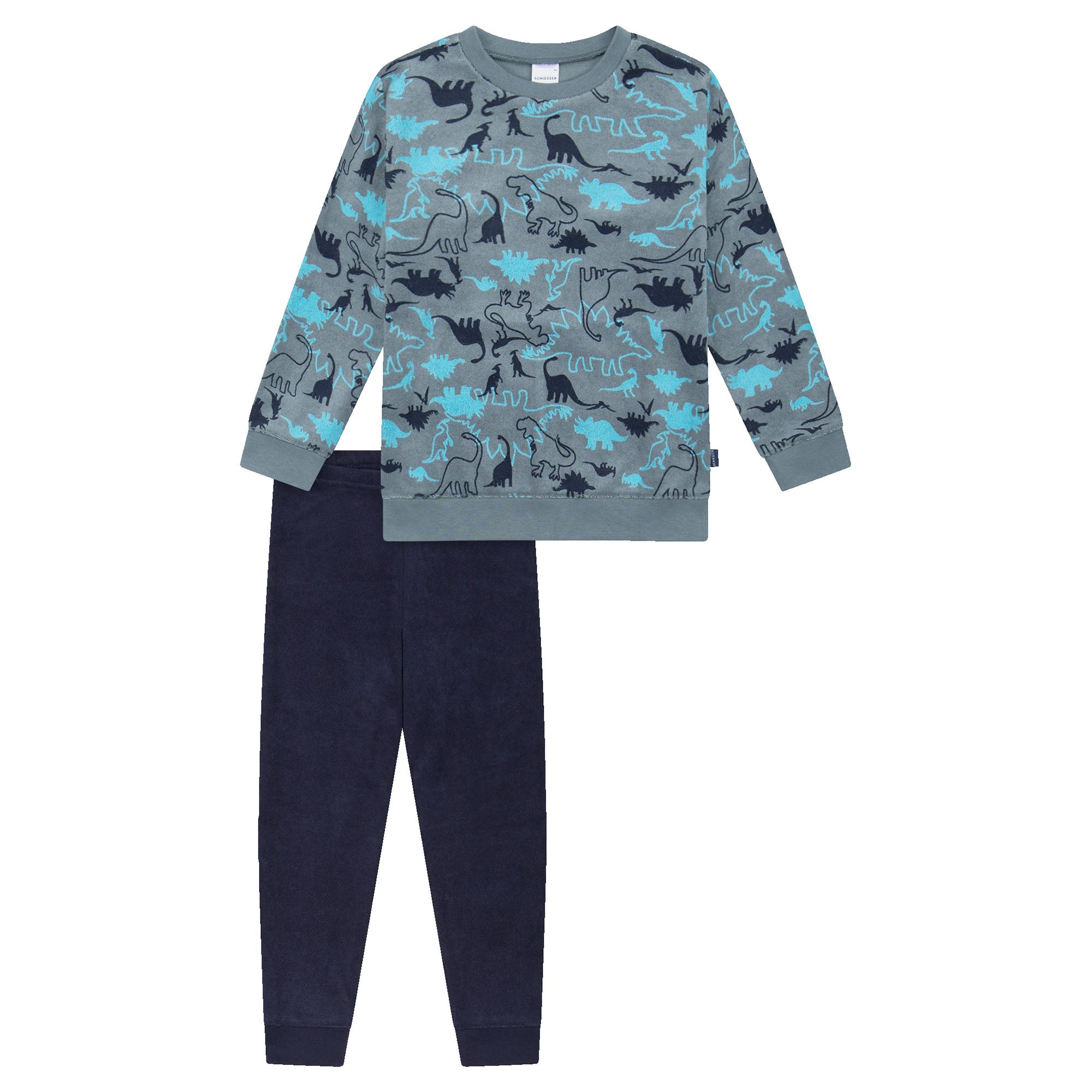 SCHIESSER Jungen Schlafanzug Set, 2-tlg. - Boys World 1, lang, Frottee, Motiv