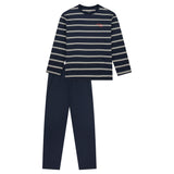 SCHIESSER Boys Pyjamas, long-sleeved – stripes, open-leg, cotton