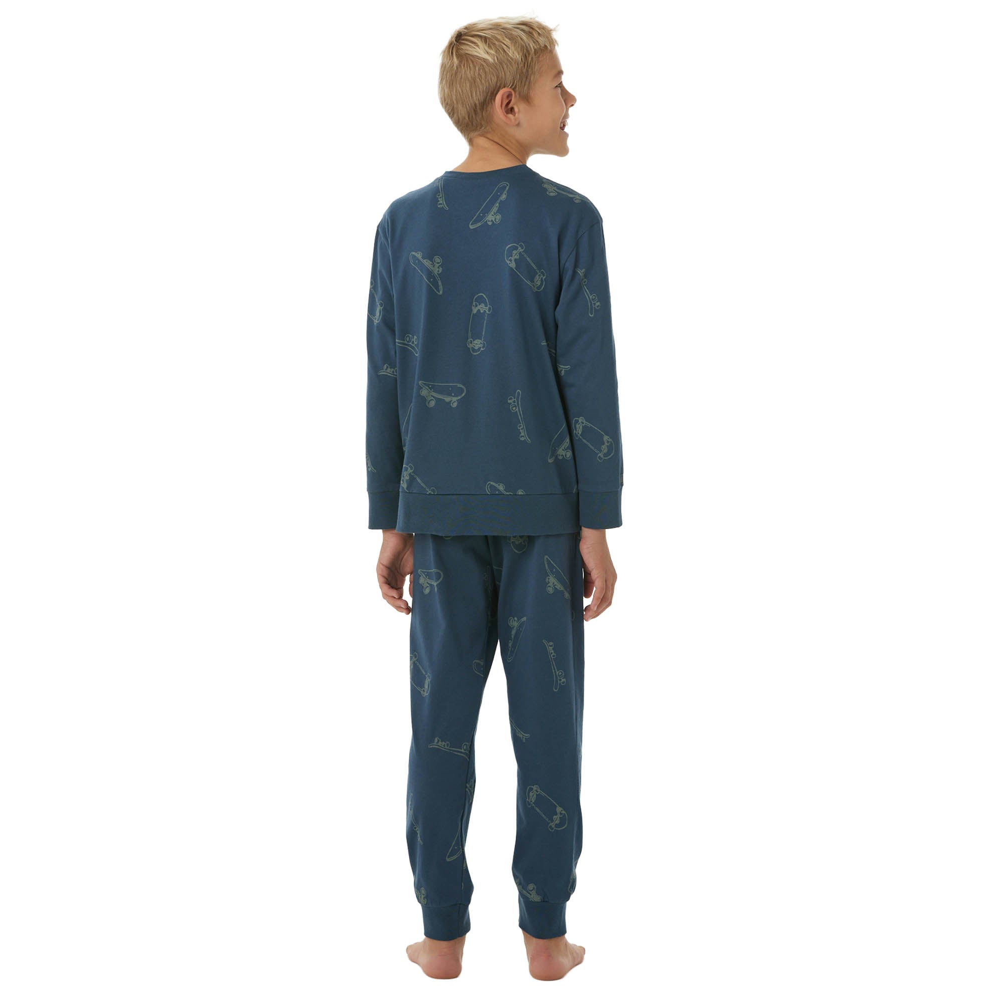 SCHIESSER Boys Pyjamas, long – Skateboards, closed-leg, cotton