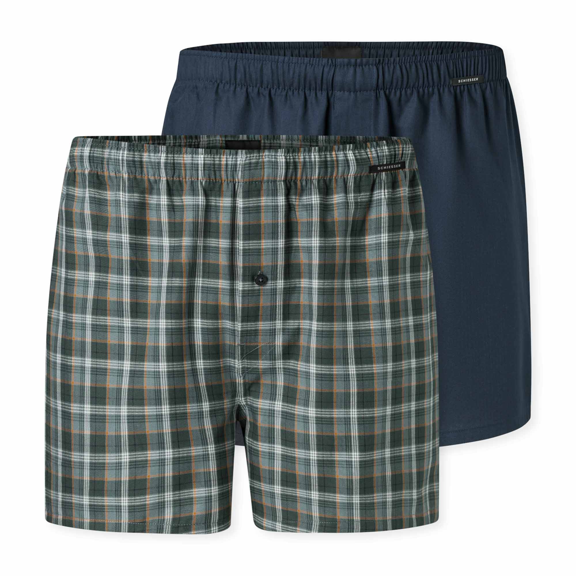 SCHIESSER Men Woven boxer shorts, pack of 2 - woven fabric, cotton