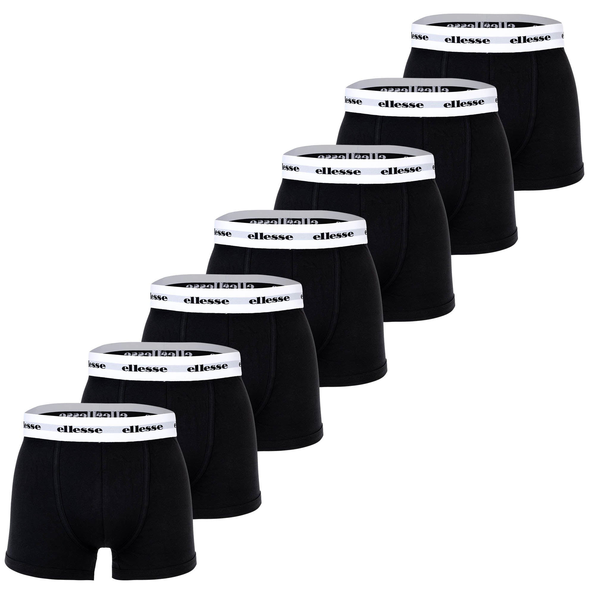 ellesse Men's Boxer Shorts, 7 Pack - Scopello 7 Pack Boxer Shorts, Logo, Cotton Stretch