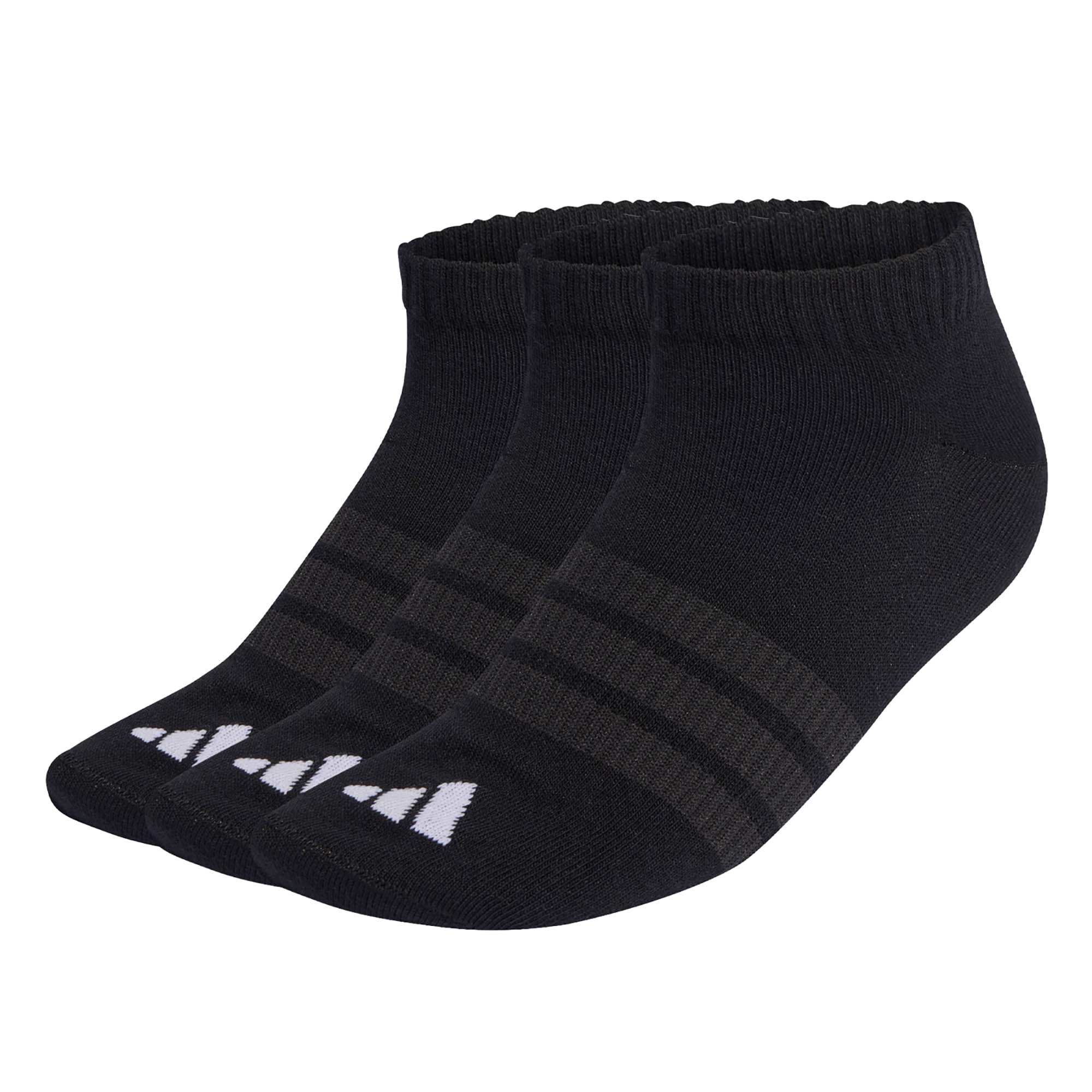 adidas Unisex Sneaker Socks, 3-pack - Thin & Light Sportswear Low Cut Socks, logo, solid color