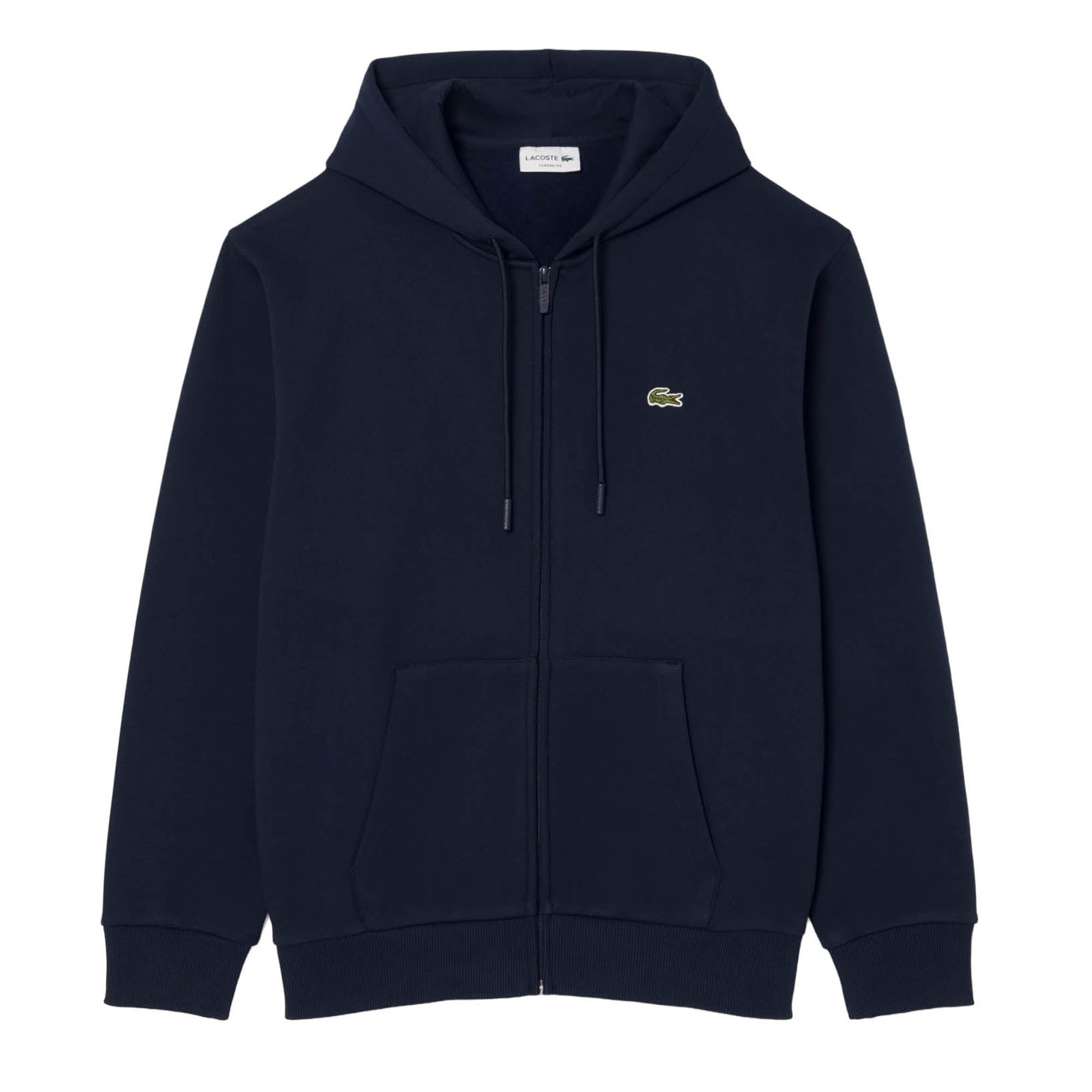 LACOSTE Herren Sweatjacke mit Kapuze - Zipped Fleece Front Hoodie, Regular Fit