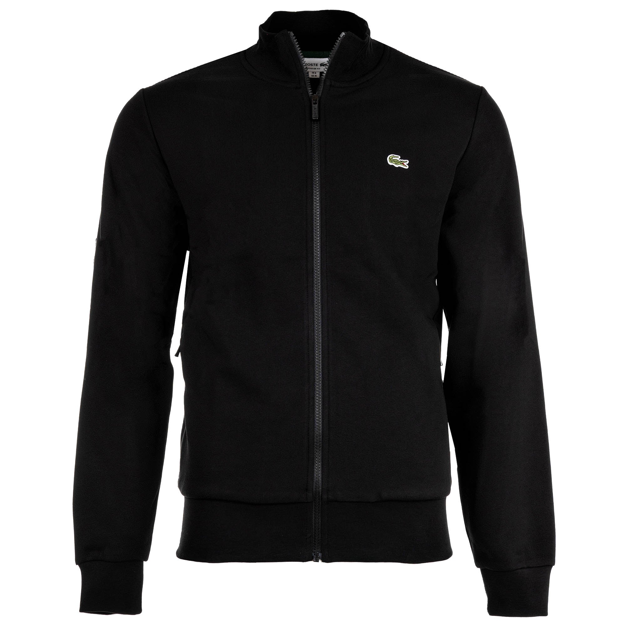 LACOSTE Herren Sweatjacke mit Stehkragen - Zipper, aufgerautes Fleece, Baumwoll-Mix