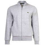LACOSTE men's sweat jacket with stand-up collar - zip, brushed fleece, cotton blend
