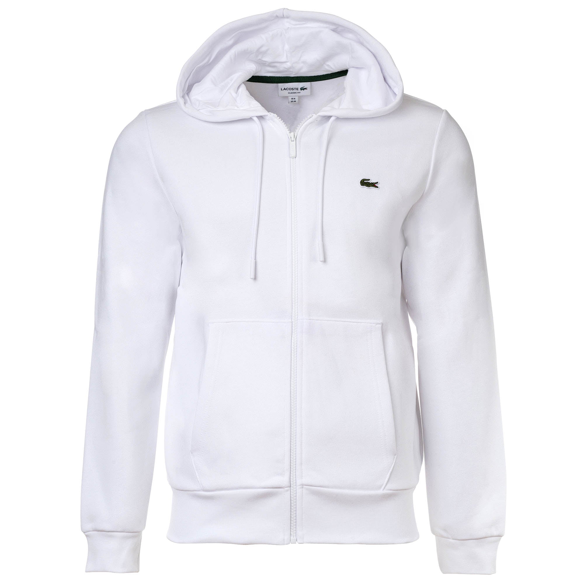 LACOSTE Herren Sweatjacke mit Kapuze - Zipper, aufgerautes Fleece