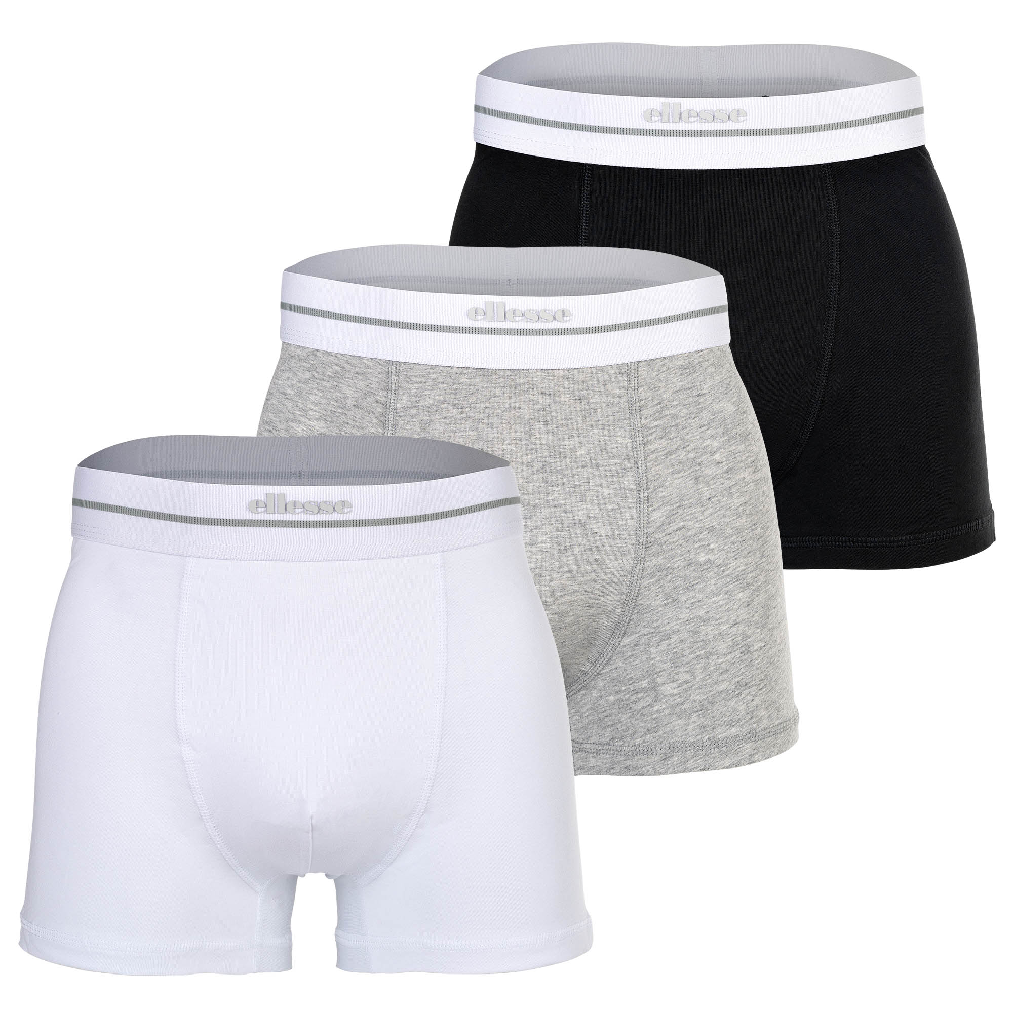 ellesse Herren Boxershorts, 3er Pack - AMBRIA, Trunks, Logobund, einfarbig