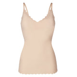 SKINY Damen Spaghetti-Shirt - Top, V-Ausschnitt, Pads, Micro Lovers, Mikrofaser