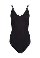 SKINY Ladies Bodysuit - Underwear, Spaghetti Straps, lace, V-Neck, unicolored