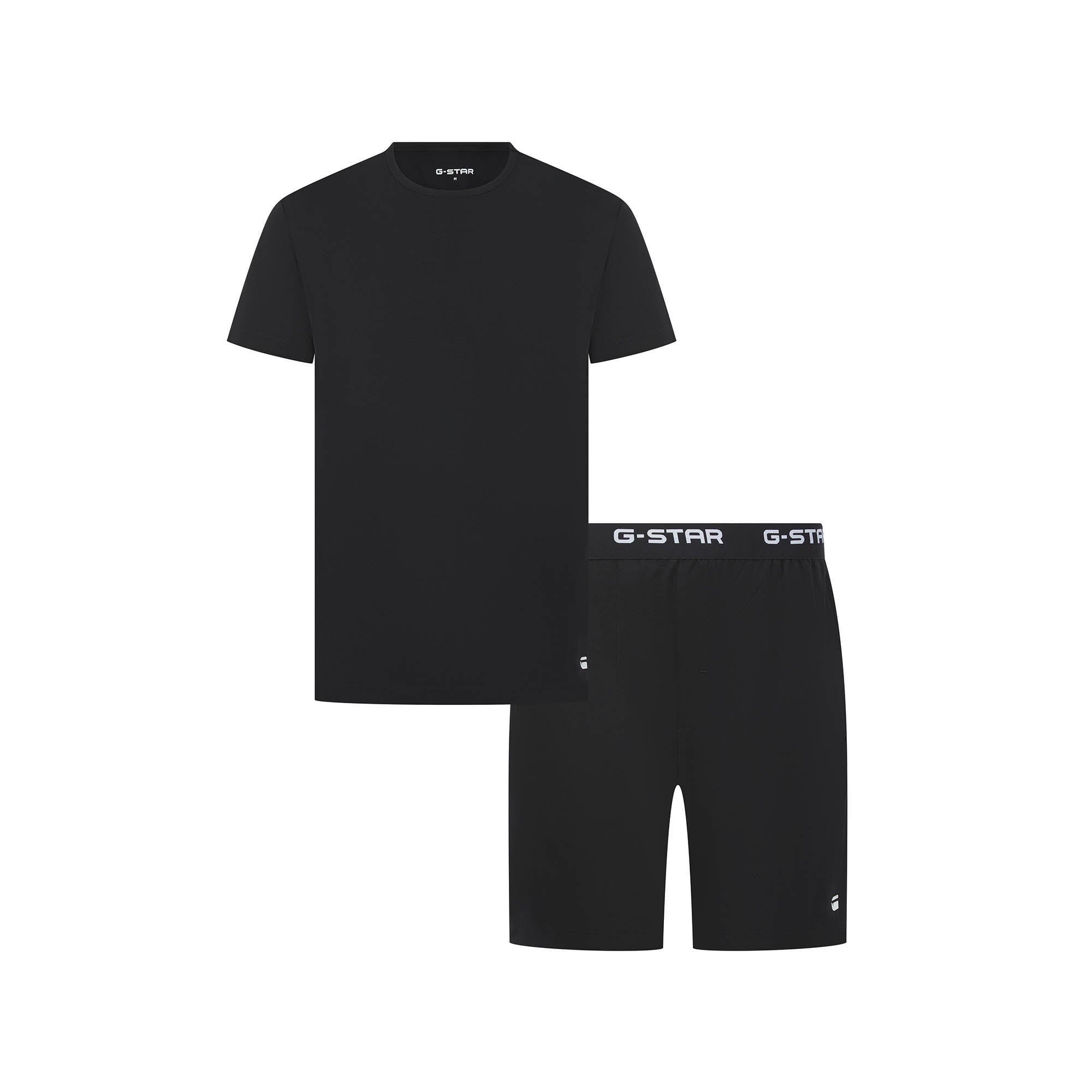 G-STAR Herren Schlafanzug, kurz - SLATE, Pyjama, Rundhals, Logo, einfarbig