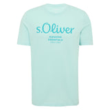 s.Oliver Herren T-Shirt - Basic, Logoprint, Rundhals, Baumwolle